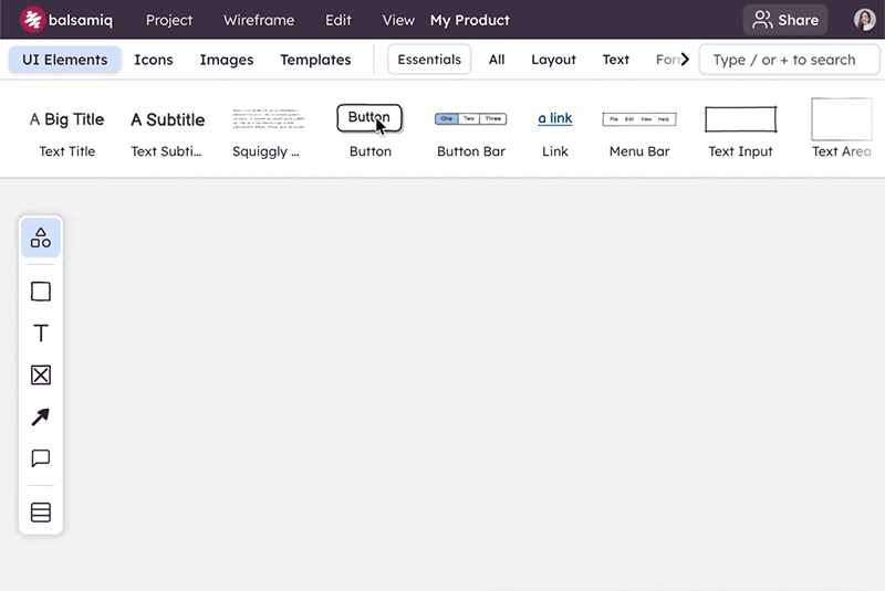 Drag and drop UI components