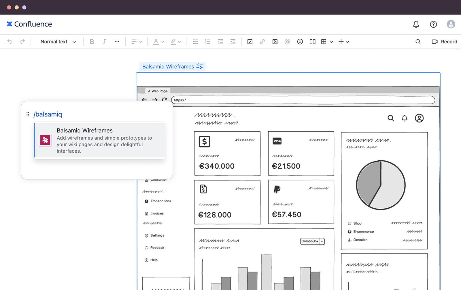 Balsamiq for Confluence