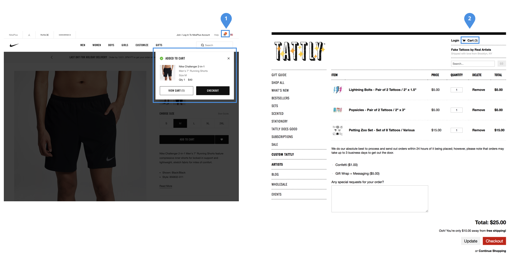 Nike vs. Tattly check out comparison