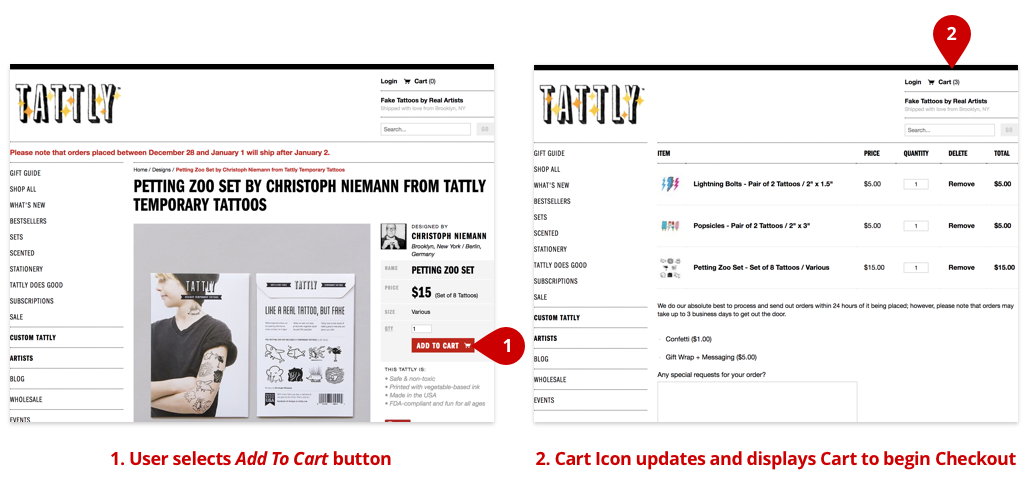 Tattly shopping cart example